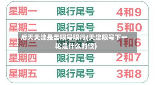 后天天津是否限号限行(天津限号下一轮是什么时候)-第2张图片