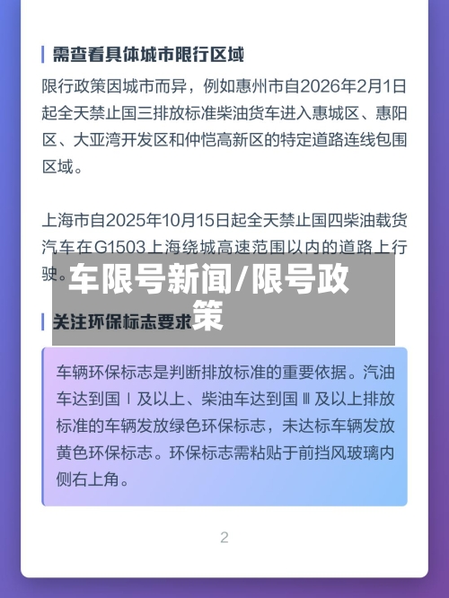 车限号新闻/限号政策