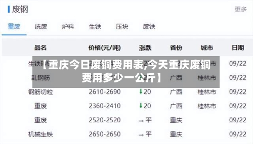 【重庆今日废铜费用表,今天重庆废铜费用多少一公斤】
