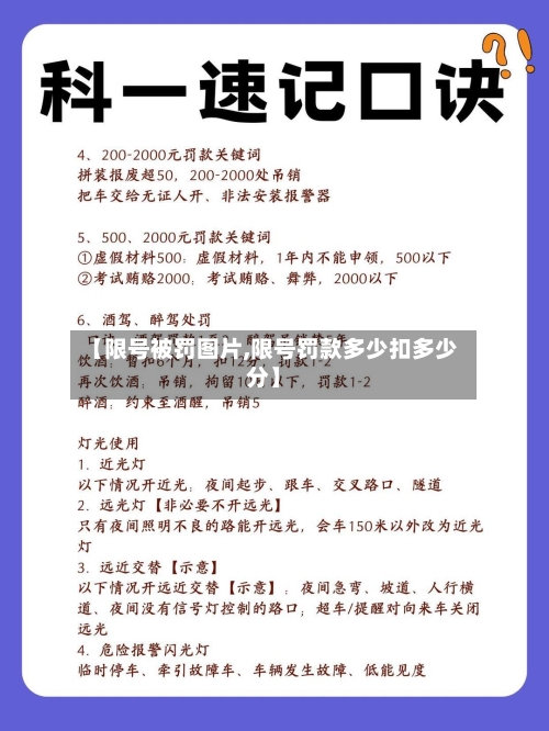 【限号被罚图片,限号罚款多少扣多少分】
