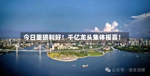 今日重磅利好!千亿龙头集体报喜!-第2张图片