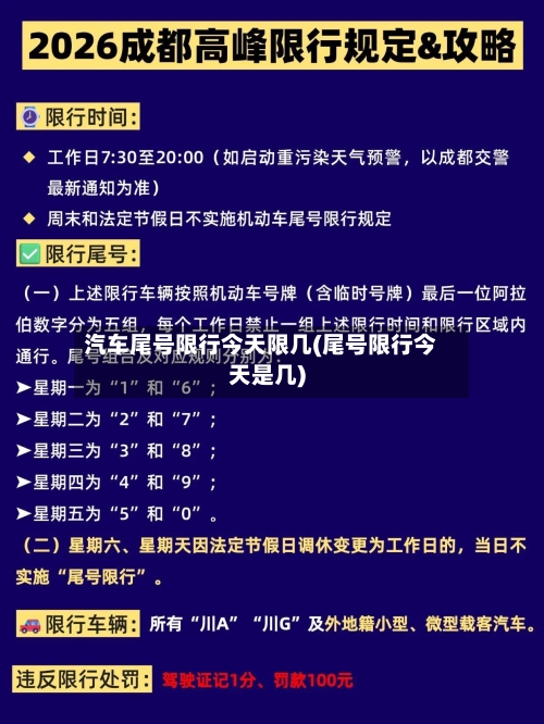 汽车尾号限行今天限几(尾号限行今天是几)