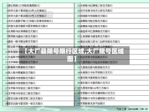 【大厂县限号限行区域,大厂限号区域图】-第3张图片