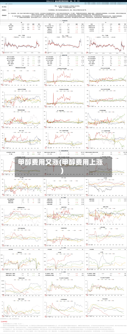 甲醇费用又涨(甲醇费用上涨)