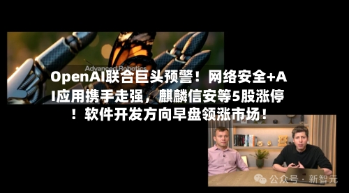 OpenAI联合巨头预警！网络安全+AI应用携手走强	，麒麟信安等5股涨停！软件开发方向早盘领涨市场！-第2张图片