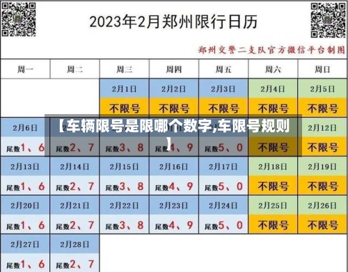 【车辆限号是限哪个数字,车限号规则】