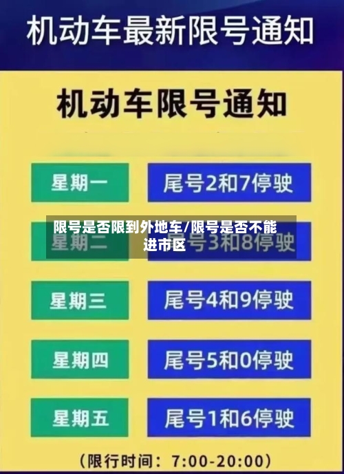 限号是否限到外地车/限号是否不能进市区